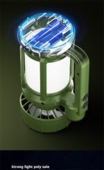 ⁦كشاف وشاحن موبايل ومروحة للرحلات والسفارى يعمل بالطاقة الشمسية⁩ - الصورة ⁦7⁩