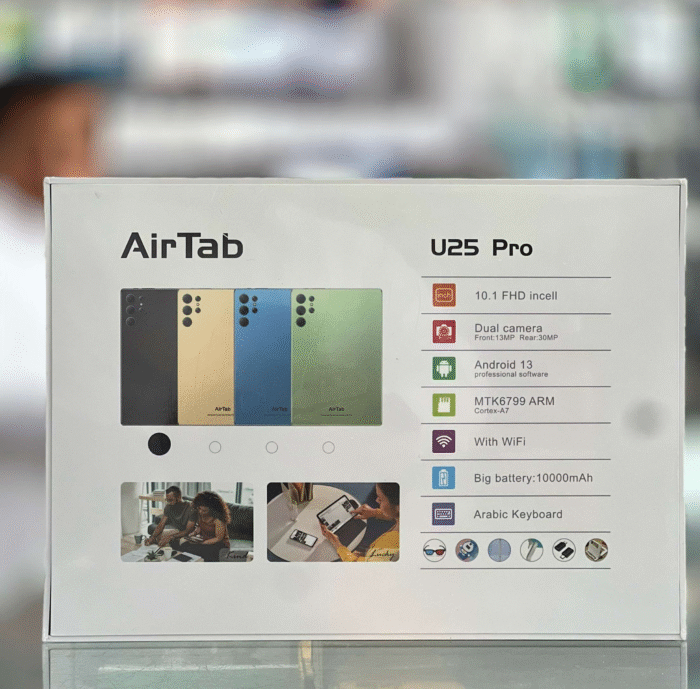 ⁦AirTab U25 Pro 10" Tablet + Keyboard + Mouse + Pen ضمان 6 شهور⁩ - الصورة ⁦4⁩